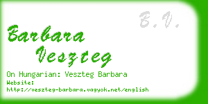 barbara veszteg business card